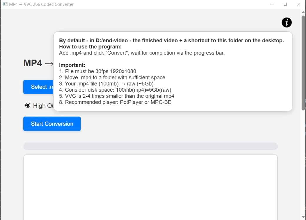 VVC Converter info